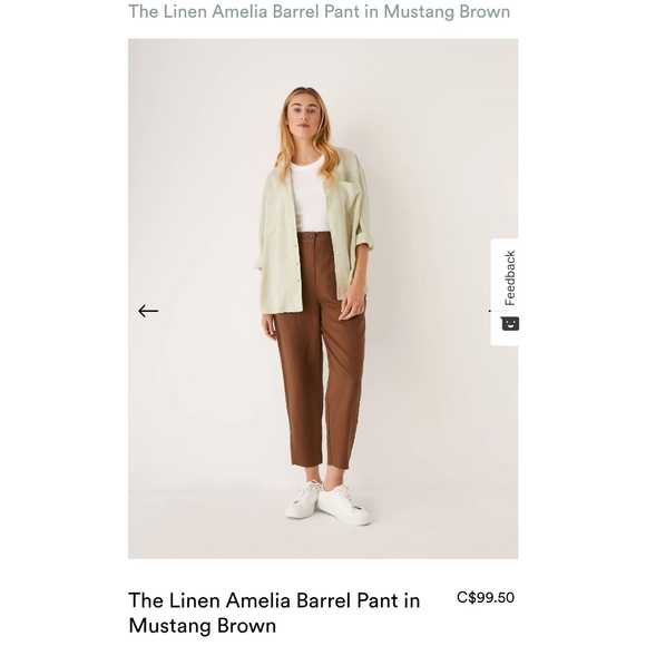 Frank and Oak Linen Barrel Pant - Picture 4 of 7